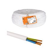 Провод ПВС 3х1 ГОСТ (разномер), белый TDM