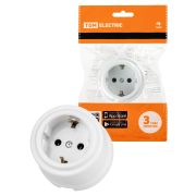 Розетка 2П+З 16А 250В белая «Виви» TDM