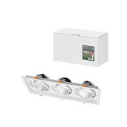 Светильник встраиваемый карданный «Фокус-1» LED CSL-01-3x11-NW 33 Вт, 35°, 4000 К, 80 Ra, IP20, TDM