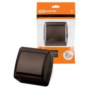 Кнопка звонковая открытой установки IP44 6А шоколад «Селигер» TDM