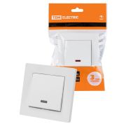 Выключатель 1 кл. с подсветкой 10А белый «Сенеж» TDM