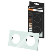 Рамка двойная фисташковая, стекло, «Байкал» TDM