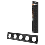 Рамка пятипостовая агат, алюминий, текстурированный, «Байкал» TDM