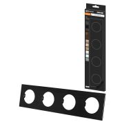 Рамка четверная агат, алюминий, шлифованный, «Байкал» TDM