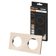 Рамка двойная шампань, алюминий, шлифованный, «Байкал» TDM