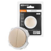 Выключатель 2-кл. 16А 250В шампань, «Байкал» TDM