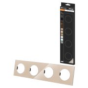 Рамка четверная постовая шампань, стекло, «Байкал» TDM