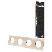 Рамка четверная шампань, алюминий, текстурированный, «Байкал» TDM