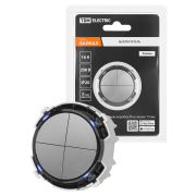 Выключатель 4-кл. 16А 250В кнопочный механизм платина, «Байкал» TDM