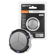 Выключатель 3-кл. 16А 250В проходной кнопочный механизм платина, «Байкал» TDM