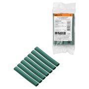 Набор трубок термоусаживаемых, не поддерживающих горение, клеевых, длиной 10 см ТТкНГ(3:1) «Моноцвет, зеленый 9,5/3,0 TDM»