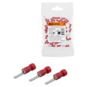 Наконечник штыревой плоский изолированный НШПИ 0,5-1,5 красный (50 шт.) TDM