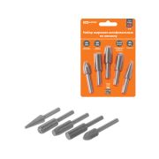 Набор шарошек шлифовальных, Ø 6 мм, L 60 мм, по металлу, 5 шт, «Рубин» TDM