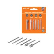 Набор мини-шарошек шлифовальных, Ø 3 мм, L 40 мм, по металлу, 6 шт, «Рубин» TDM