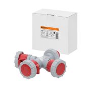 Адаптер трёхлучевой IP67 32А 3Р+PЕ 380В TDM