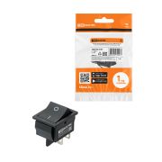 Выключатель клавишный KCD4-201 250В AC/DC, 2P, 16А, (4с), (ON)-OFF, черный, без фиксации TDM