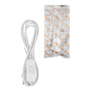 Шнур для БРА с выключателем  ШВВП-ВП 2х0,5 мм2 1,8 м 600 Вт белый TDM