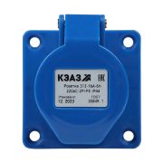 KEAZ Розетка фланцевая 313-16А-6h-220AC-2P+PE-IP44